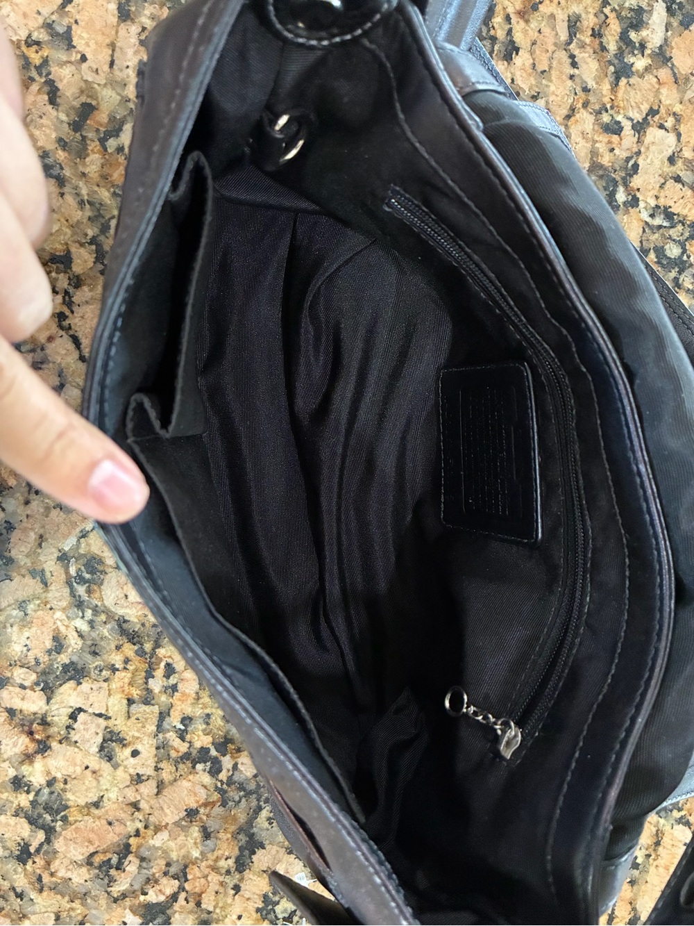 Black Shoulder Bag with Silver Buckle & Hangtag - Picture 8 of 13